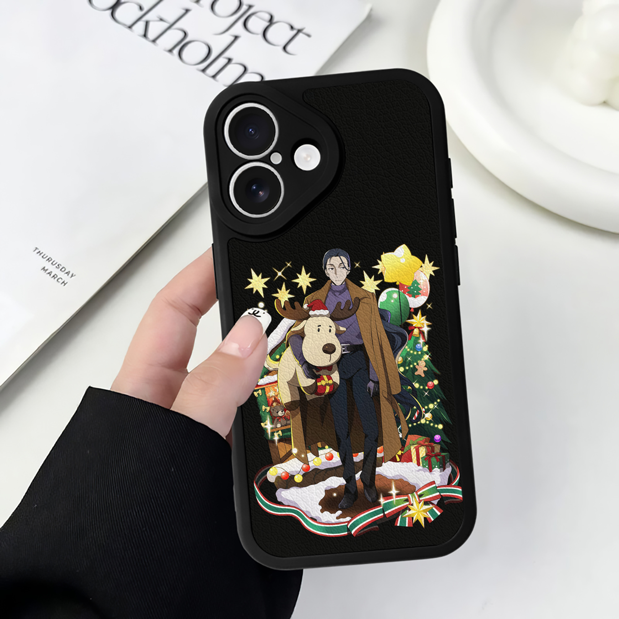 （画像用） 文豪ストレイドッグス Bungo Stray Dogs 【iPhone 16シリーズ対応】シリコンスマホケース（レザー調） 材質：シリコン